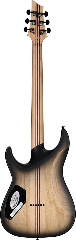 open zoom image for Schecter C-1 Pale Moon Ebony Electric Guitar, Natural Satin Black Burst, Full Straight Back