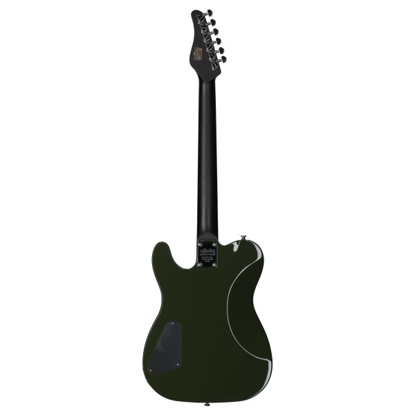 open zoom image for Schecter Jack Fowler PT Electric Guitar, Drab Green, Full Straight Back