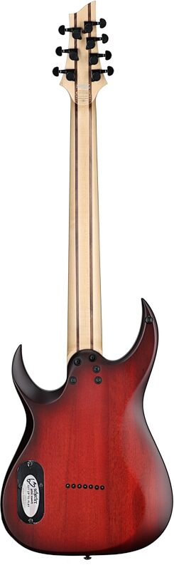 open zoom image for Schecter Sunset-7 Extreme Electric Guitar, 7-String, Scarlet Burst, Full Straight Back