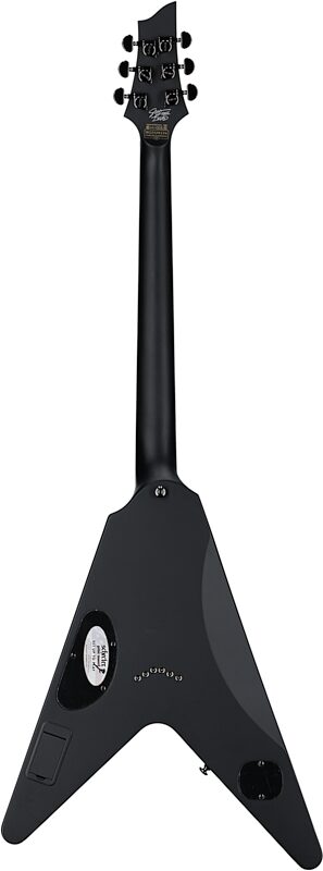 open zoom image for Schecter Juan of the Dead V-1 Electric Guitar, Black Reign, Full Straight Back