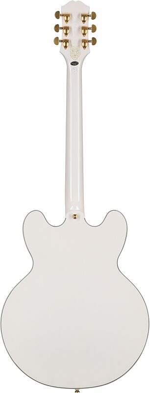 open zoom image for Epiphone Emily Wolfe White Wolfe Sheraton Electric Guitar (with Case), New, Full Straight Back