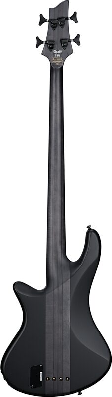 open zoom image for Schecter Stiletto Stealth-4 Pro EX Electric Bass, Satin Black, Full Straight Back