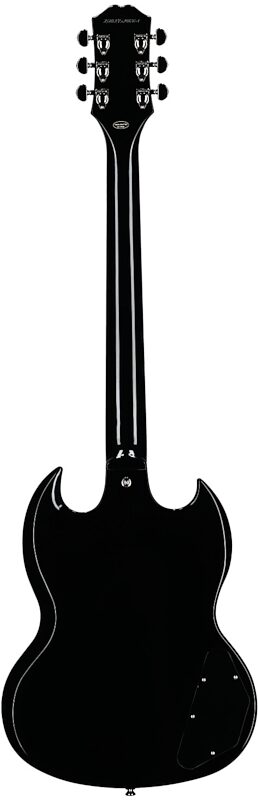 open zoom image for Epiphone Inspired by Gibson SG Standard Electric Guitar, Left-Handed (with Gig Bag), Ebony, Full Straight Back