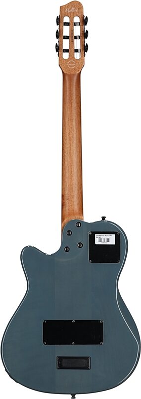 open zoom image for Godin Multiac Mundial Classical Acoustic-Electric Guitar (with Gig Bag), Arctic Blue, Full Straight Back