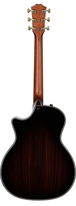 open zoom image for Taylor 814ce Grand Auditorium Cutaway Acoustic-Electric Guitar (with Case), Blacktop, with Deluxe Hardshell Case, Full Straight Back