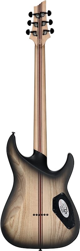 open zoom image for Schecter C-1 Pale Moon Ebony Electric Guitar, Left-Handed, Natural Satin Black Burst, Full Straight Back