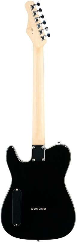 open zoom image for Michael Kelly 59 Thinline Electric Guitar, Natural Top, Gloss Black, Full Straight Back
