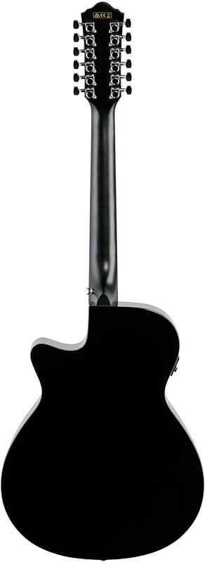 open zoom image for Ibanez AEG5012 Acoustic-Electric Guitar, 12-String, Black, Full Straight Back