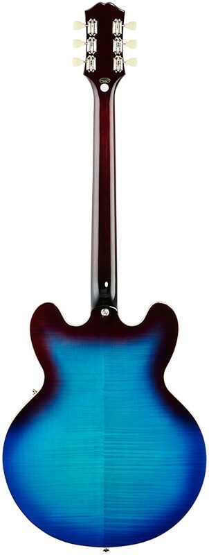 open zoom image for Epiphone ES-335 Figured Semi-Hollowbody Electric Guitar, Blueberry Burst, Full Straight Back