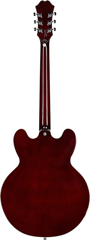 open zoom image for Epiphone Noel Gallagher Riviera Electric Guitar (with Case), Dark Wine Red, Full Straight Back