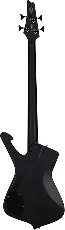 open zoom image for Ibanez ICB620 Iceman Electric Bass (with Gig Bag), Black Flat, Full Straight Back