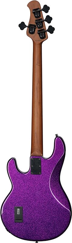 open zoom image for Sterling by Music Man StingRay RAY34 Electric Bass, Purple Sparkle, Rosewood Fretboard, Full Straight Back