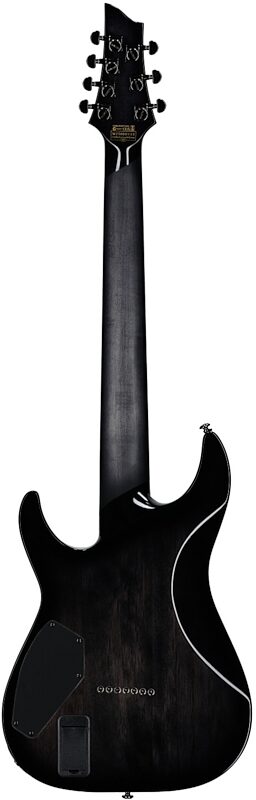 open zoom image for Schecter Hellraiser Hybrid C-7 Electric Guitar, 7-String, Transparent Black Burst, Full Straight Back