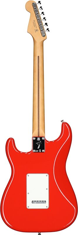 open zoom image for Fender Player II Stratocaster HSS Electric Guitar, with Rosewood Fingerboard, Coral Red, Full Straight Back