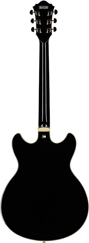 open zoom image for Ibanez AS93SP Artcore Expressionist Electric Guitar, Black, Full Straight Back