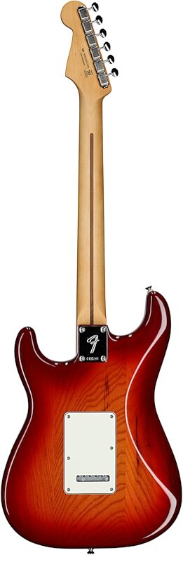 open zoom image for Fender Player II Stratocaster Chambered Ash Electric Guitar, Maple Fingerboard, Cherry Burst, Full Straight Back