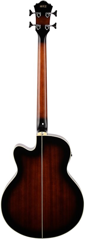 open zoom image for Ibanez AEB10E Acoustic-Electric Bass, Dark Violin Sunburst, Full Straight Back