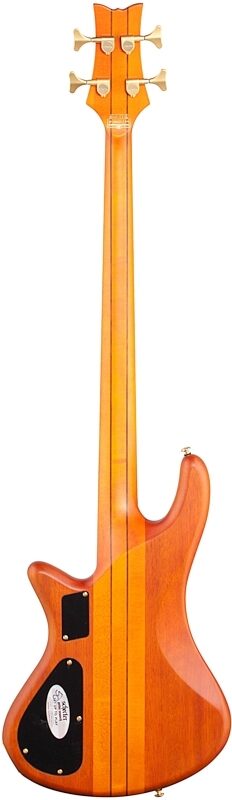 open zoom image for Schecter Stiletto Studio Electric Bass, Honey Satin, Full Straight Back