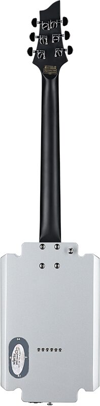 open zoom image for Schecter Machine Gun Kelly Razor Blade Electric Guitar, Metallic Silver, Full Straight Back