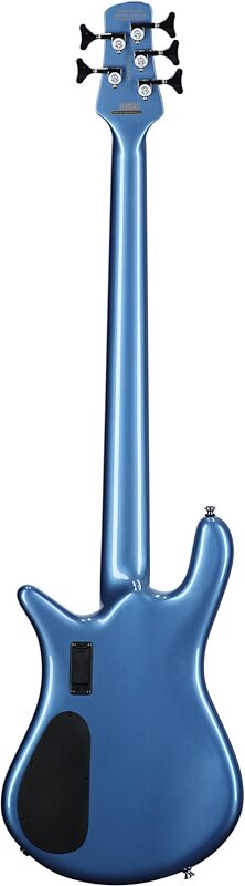 open zoom image for Spector Euro 5 Classic Electric Bass, 5-String (with Gig Bag), Metallic Blue Gloss, Full Straight Back