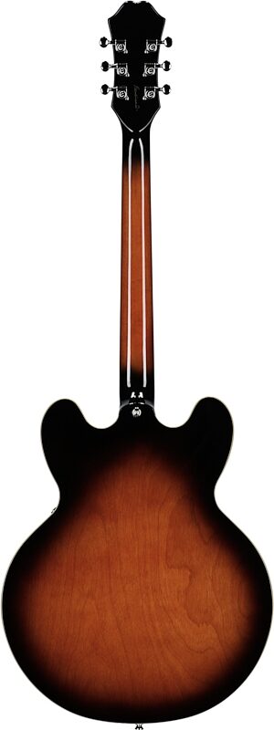 open zoom image for Epiphone Inspired by Gibson Bonehead Riviera Electric Guitar (with Case), Dark Tobacco Burst, Full Straight Back