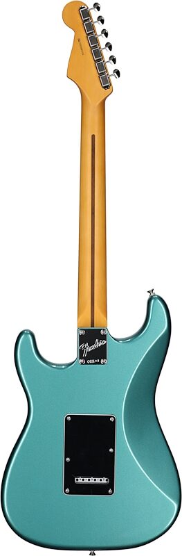 open zoom image for Fender American Professional Classic Stratocaster HSS Electric Guitar, Rosewood Fingerboard (with Gig Bag), Sherwood Green, Full Straight Back