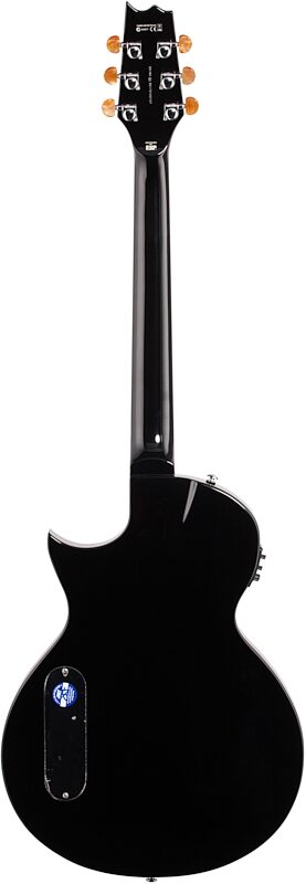 open zoom image for ESP LTD TL-6 Thinline 6 Acoustic-Electric Guitar, Black, Open Box (Very Good), Full Straight Back