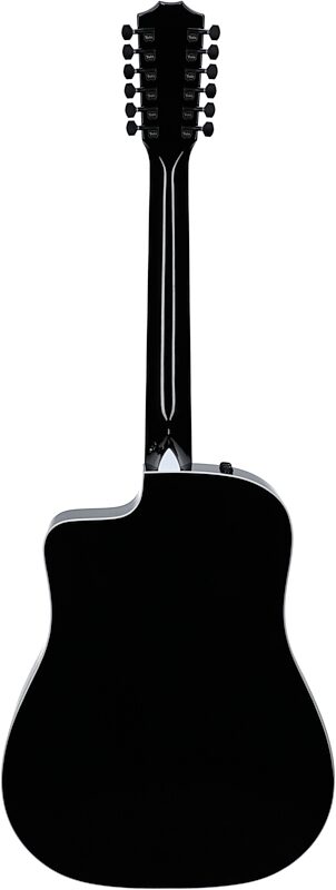 open zoom image for Taylor 250ce Plus Grand Auditorium Acoustic-Electric Guitar, Black, Full Straight Back