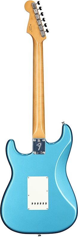 open zoom image for Fender Vintera II '60s Stratocaster Electric Guitar, Rosewood Fingerboard (with Gig Bag), Lake Placid Blue, Full Straight Back