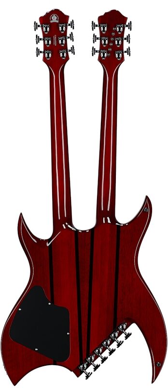 open zoom image for B.C. Rich Rich B Legacy Double-Neck Electric Guitar (with Case), Red, Full Straight Back
