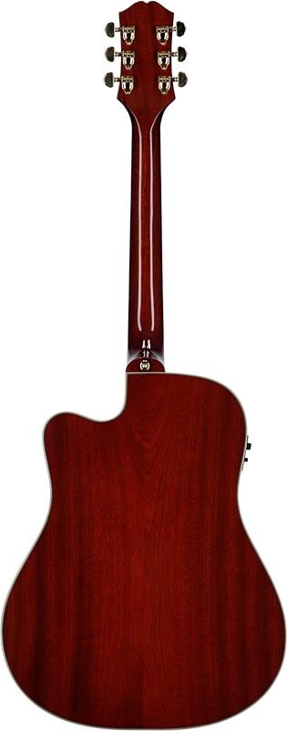 open zoom image for Epiphone Inspired by Gibson Hummingbird Standard EC Acoustic-Electric Guitar (with Gig Bag), Cherry Sunburst, Full Straight Back