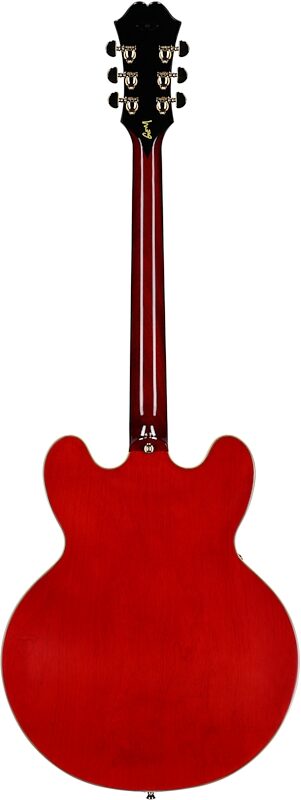 open zoom image for Epiphone Masterbilt Gem Archer Sheraton Electric Guitar, Left-Handed (with Case), Cherry, Full Straight Back