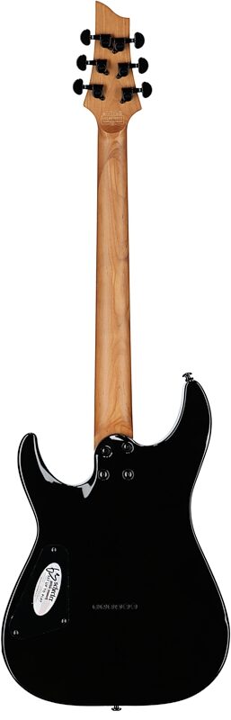 open zoom image for Schecter C-1 Standard Electric Guitar, Black Fade Burst Burl, Full Straight Back