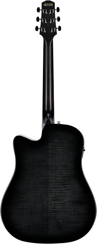 open zoom image for Ibanez AAD77CE HG Acoustic-Electric Guitar, Transparent Black Sunburst, Full Straight Back