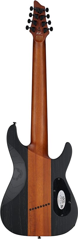 open zoom image for Schecter Rob Scallon C-8 Multi-Scale Electric Guitar, Left Handed, Satin Dark Roast, Full Straight Back