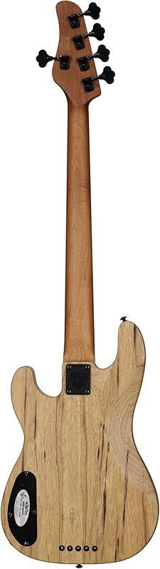 open zoom image for Schecter Model-T 5 Exotic Electric Bass, Natural Satin, Black Limba, Ebony Fretboard, Full Straight Back