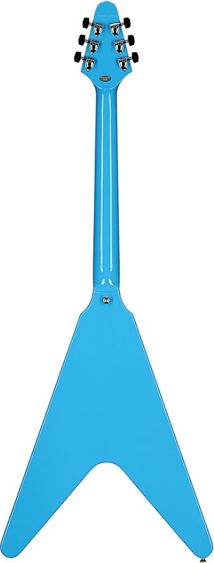 open zoom image for Epiphone Inspired by Gibson Flying V '70s Electric Guitar (with Gig Bag), Maui Blue, Full Straight Back