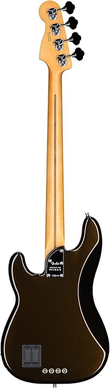 open zoom image for Fender American Ultra II Precision Electric Bass, Ebony Fingerboard (with Case), Texas Tea, Full Straight Back