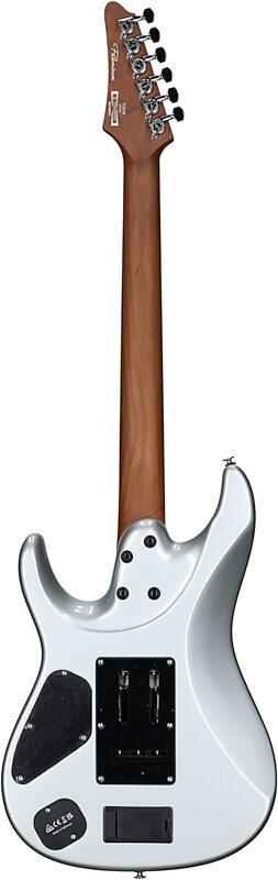 open zoom image for Ibanez TOD10 Tim Henson Electric Guitar (with Gig Bag), Classic Silver, Open Box (Very Good), Full Straight Back