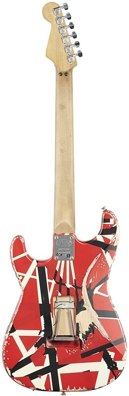 open zoom image for EVH Eddie Van Halen Striped Series Frankenstein "Frankie" Electric Guitar, Red, White, and Black, Full Straight Back