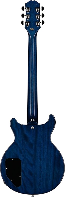 open zoom image for Epiphone Inspired by Gibson Les Paul Special Double Cut Figured Electric Guitar (with Gig Bag), Ocean Water, Full Straight Back
