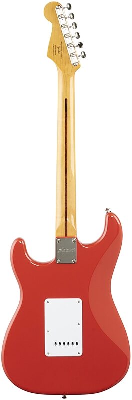 open zoom image for Squier Classic Vibe '50s Stratocaster Electric Guitar, with Maple Fingerboard, Fiesta Red, Full Straight Back