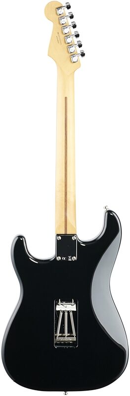 open zoom image for Fender Tom Morello Stratocaster Electric Guitar, Rosewood Fingerboard (with Case), Black with Chrome Pickguard, Full Straight Back