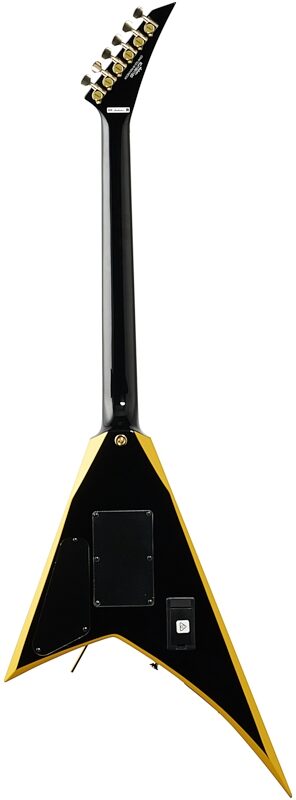 open zoom image for Jackson X Series Rhoads RRX24 Electric Guitar, with Laurel Fingerboard, Black with Yellow Bevel, Open Box (Good), Full Straight Back