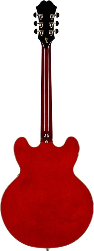 open zoom image for Epiphone Masterbilt Gem Archer Sheraton Electric Guitar (with Case), Cherry, Full Straight Back
