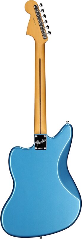 open zoom image for Fender American Professional Classic Jaguar Electric Guitar, Maple Fingerboard (with Gig Bag), Lake Placid Blue, Full Straight Back