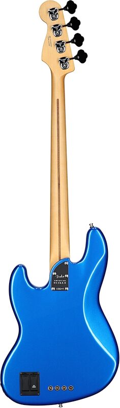 open zoom image for Fender American Ultra II Jazz Electric Bass, with Ebony Fingerboard (with Case), Noble Blue, Full Straight Back