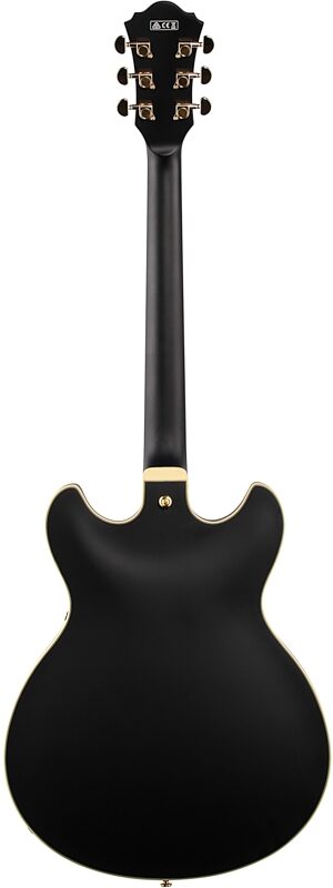 open zoom image for Ibanez AS73G Artcore Semi-Hollowbody Electric Guitar, Black Flat, Full Straight Back