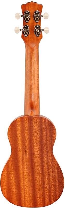 open zoom image for Luna Honu Soprano Ukulele (with Gig Bag), Tribal Turtle, Full Straight Back