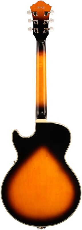 open zoom image for Ibanez GB10SE George Benson Electric Guitar (with Case), Brown Sunburst, Full Straight Back